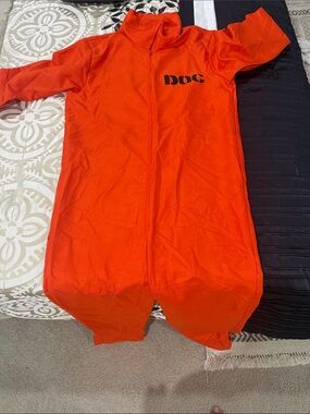 Spirit Orange Kids Footed One-Piece with DOC Chest Print